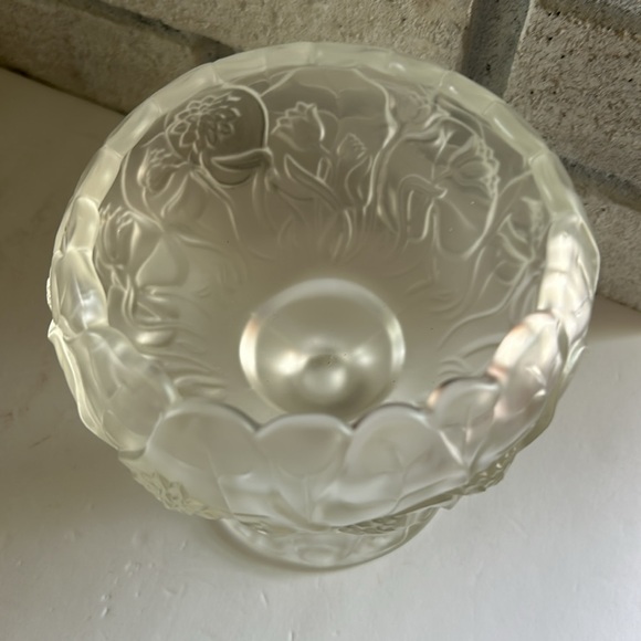 Fenton Satin Glass Compote - Picture 2 of 5